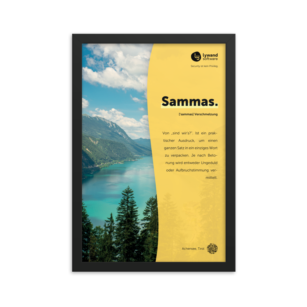 Gerahmtes Poster "Sammas"