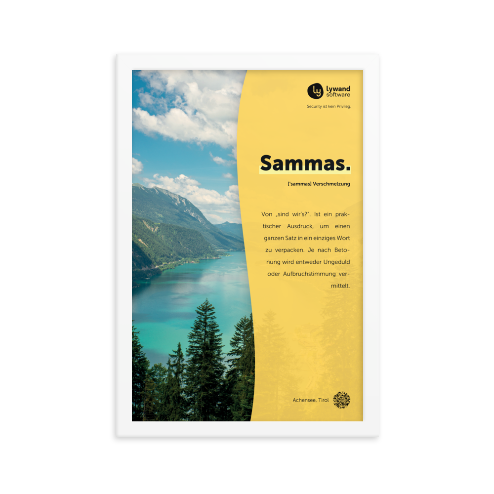 Gerahmtes Poster "Sammas"